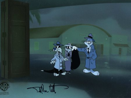 Looney Tunes Original Production Cel Signed By Darrell Van Citters: Bugs Bunny, Sylvester, Penelope Fashion