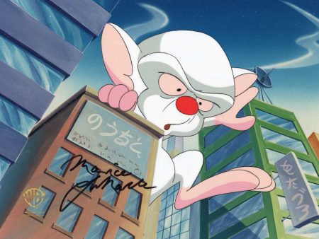 Pinky And The Brain Signed by Maurice LaMarche Original Production Cel: Brain Online now