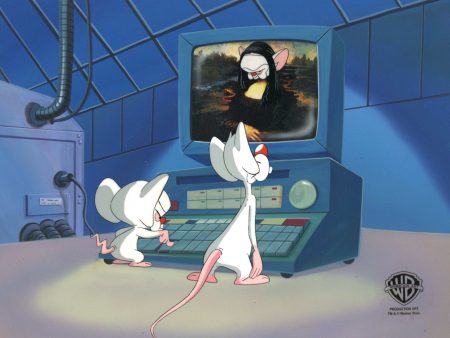 Pinky and The Brain Original Production Cel on Original Background: Pinky and Brain For Sale