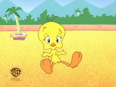 Looney Tunes Original Production Cel On Original Background: Tweety Bird Online