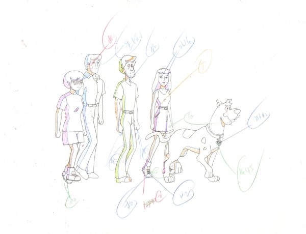 Scooby Doo Original Production Cel and Production Drawing Online