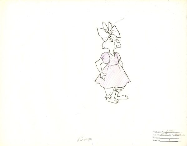 Winnie the Pooh Original Production Drawing: Tigger, Roo, Sis, and Tagalong Fashion