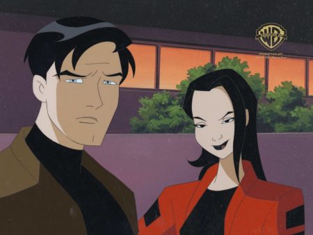 Batman Beyond Original Production Cel on Original Background: Terry McGinnis and Dana Tan Online Sale