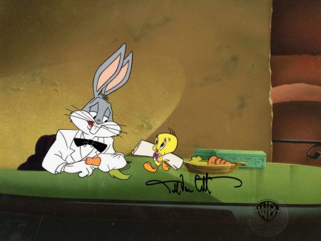 Looney Tunes Original Production Cel Signed By Darrell Van Citters: Bugs Bunny Tweety Bird Online