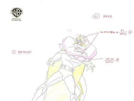 The New Batman Adventures Original Production Drawing: Batman and Bane Online Hot Sale