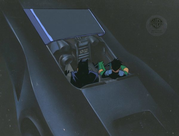 Batman The Animated Series Original Production Cel On Original Background: Batman and Robin Online now