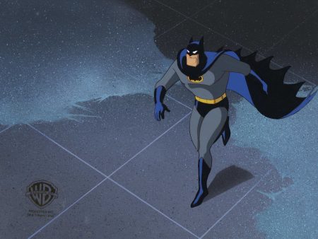 Batman The Animated Series Original Production Cel on Original Background: Batman on Sale