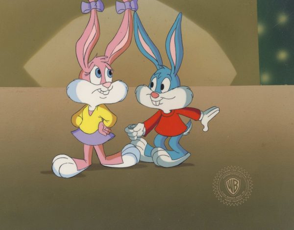 Tiny Toons Original Production Cel: Buster Bunny and Babs Bunny For Sale