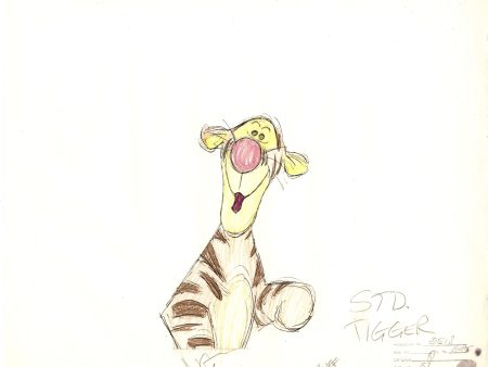 Winnie the Pooh Original Production Drawing: Tigger, Roo, Sis, and Tagalong Fashion