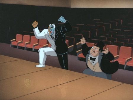 Batman The Animated Series Original Production Cel: Two-Face and The Penguin For Discount