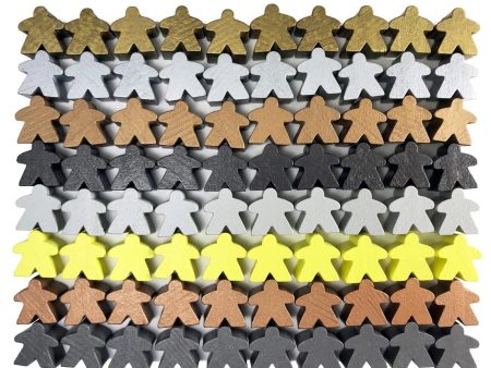 Apostrophe Games - Metallic Color Wooden Meeples (80) Supply