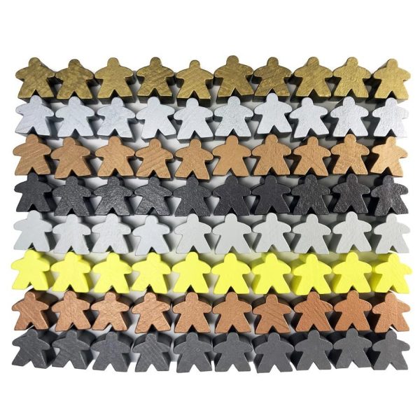 Apostrophe Games - Metallic Color Wooden Meeples (80) Supply