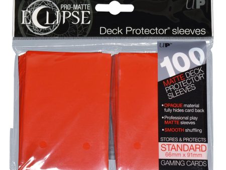 Ultra Pro - PRO-Matte Eclipse 100ct Matte Standard Deck Protector Sleeves: Red Online